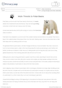 Main threats to polar bears comprehension