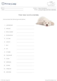 Polar bear word scramble