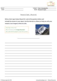Research topic - Mount K2