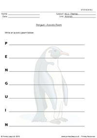Penguin acrostic poem