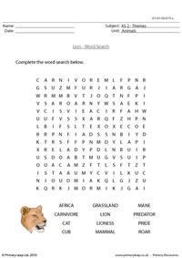 Lion word search
