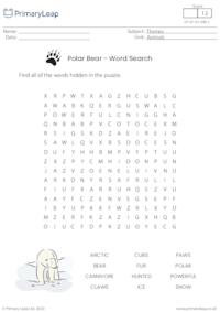 Polar bear word search