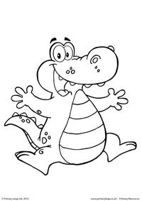 Alligator Colouring Page