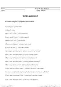 Spanish questions 1