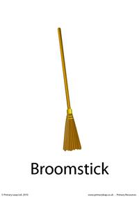 Halloween flashcard - broomstick