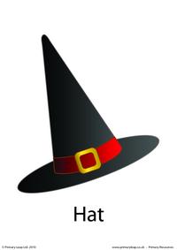Halloween flashcard - hat