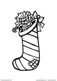 Colouring picture - Stocking