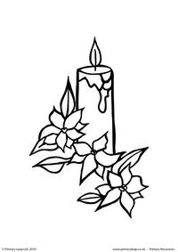 Colouring picture - Candle