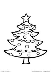 Colouring picture - Christmas tree
