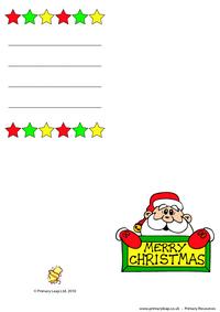 Christmas card - Santa holding sign