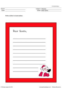 Write a letter to Santa