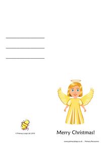 Christmas card - Angel with wings