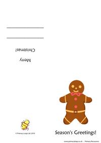Christmas card - Gingerbread man