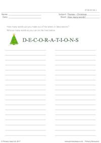 Decorations - How Many Words?