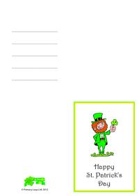 Greeting Card - Leprechaun holding a shamrock