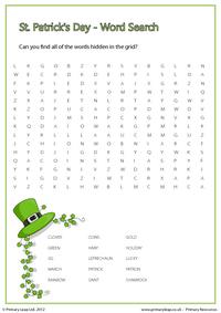 St. Patrick's Day - Word Search