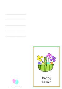 Greeting card - Basket with eggs