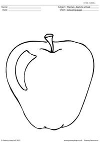 Apple - Colouring page