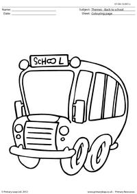 School bus - Colouring page