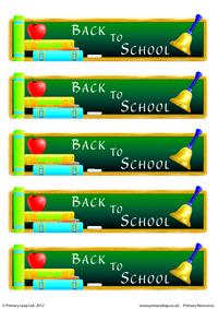 Back to school tags
