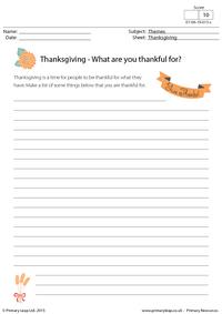 Thanksgiving - What Are You Thankful For?