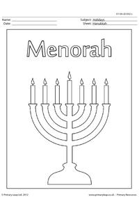 Colouring page - Hanukkah (3)