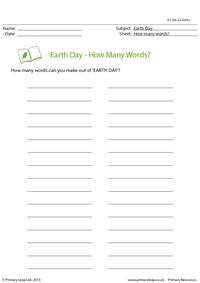 Earth Day - How many words?
