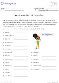 Word Scramble - Girl Scout Day