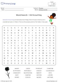 Word Search - Girl Scout Day