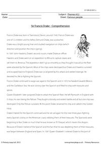 Sir Francis Drake - Comprehension