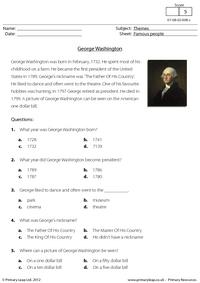Comprehension - George Washington