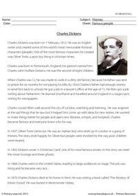 Reading comprehension - Charles Dickens