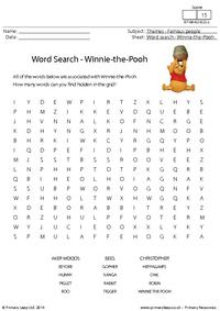 Word Search - Winnie-the-Pooh