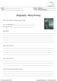 Biography - Mary Anning