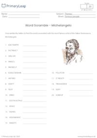 Word Scramble - Michelangelo