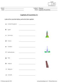 Capitals of countries (1)