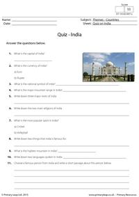 Quiz on India