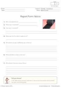 Report Form - Velcro