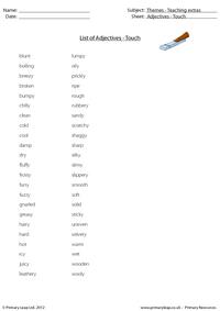 List of adjectives - Touch