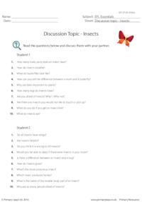Discussion Topic - Insects 