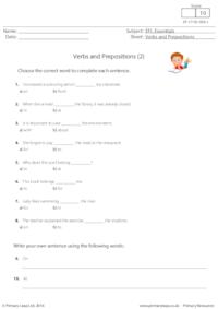 Verbs and Prepositions (2)
