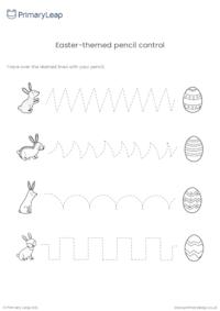 Easter-themed line tracing