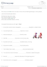 ESL worksheet - Possessive adjectives (our and their)