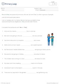 ESL worksheet - Using personal pronouns (we and they)
