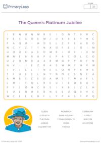 The Queen's Platinum Jubilee word search