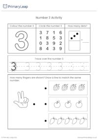 Number 3 Activity Sheet