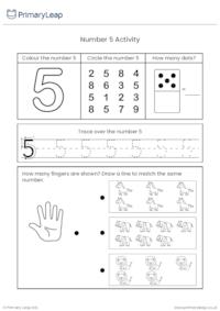 Number 5 Activity Sheet