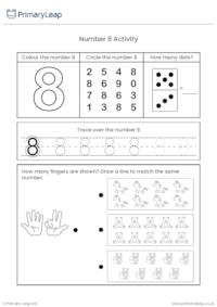 Number 8 Activity Sheet