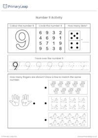 Number 9 Activity Sheet