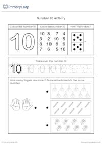 Number 10 Activity Sheet